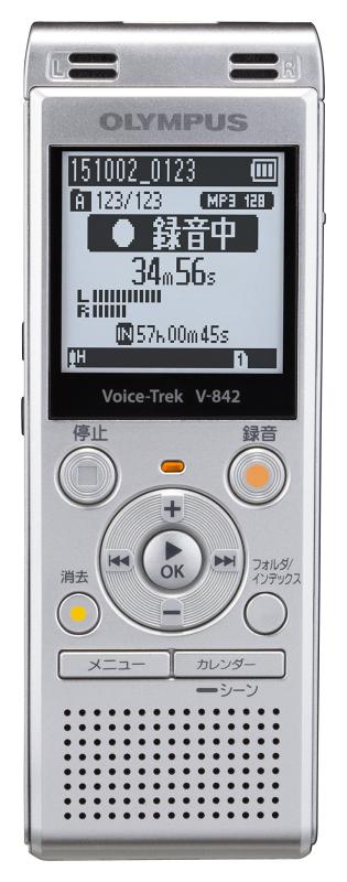 【中古】OLYMPUS 集積回路リコーダー VoiceTrek 4GB MicroSD相応う V-842