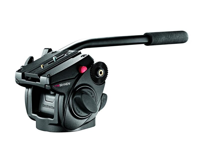 【中古】Manfrotto 2WAY雲台 労働者階級映像媒体雲台 軽銀製 501HDV