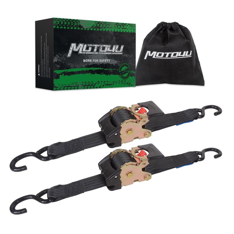 MOTO4U タイダウンベルト 自動小銃巻 2本仕掛ける 50粍 x 3m ラチュットベルト くっ付ける荷総締め胴締め