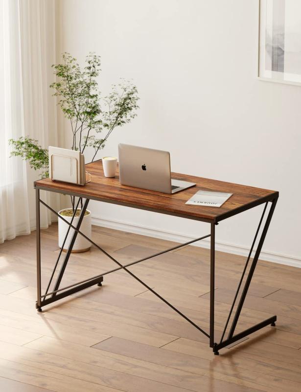 オフィスワークテーブル 学習机 オフィスワークデスク リモートワークテーブル 幅120cm×奥ぶかさ60糎 ｚ型 机 在宅仕え奉る 折りたたみ パソコンデスクワークデスク 精神的な統合飾り気の無い アジャスター付き添い人 シン
