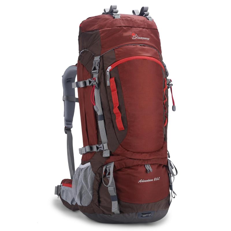 [MOUNTAINTOP] [マウンテントップ] バックパック 80L 登山 リュック 防水 大容量 軽量 ザックテント泊用 ハイキングリュックサック 大型 キャンプ 防災 旅行 レインカバー付き｜ソファポテト