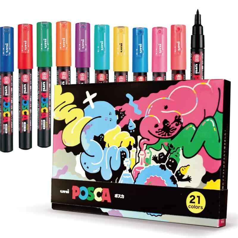 三菱鉛筆 uni ポスカ POSCA 水溶性目じるし 包み