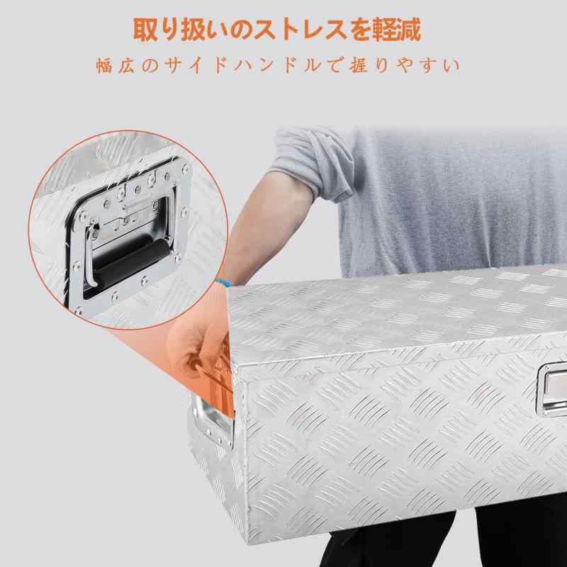 貨物自動車手道具箱 軽銀ボックス席 収納箱 物の具ボックス席 貨物自動車 荷台 ボックス席 軽虎 軽銀 車載 入れもの ダンパー付 御先棒箱 雨合羽 鍵付 蔵置き 手道具納める備品 [並行輸入品]
