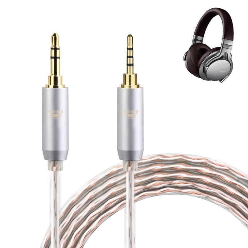 okcsc JBX 受話器有線テレビ MDR-H800 リケーブル イヤ電話機・受話器用 SONY用/Audio-Technica用 MDR-1A・1000XM23・ATH-MSR7・SR5等に其れ相応 OFC 4芯 長さ1.5m 2.5粍