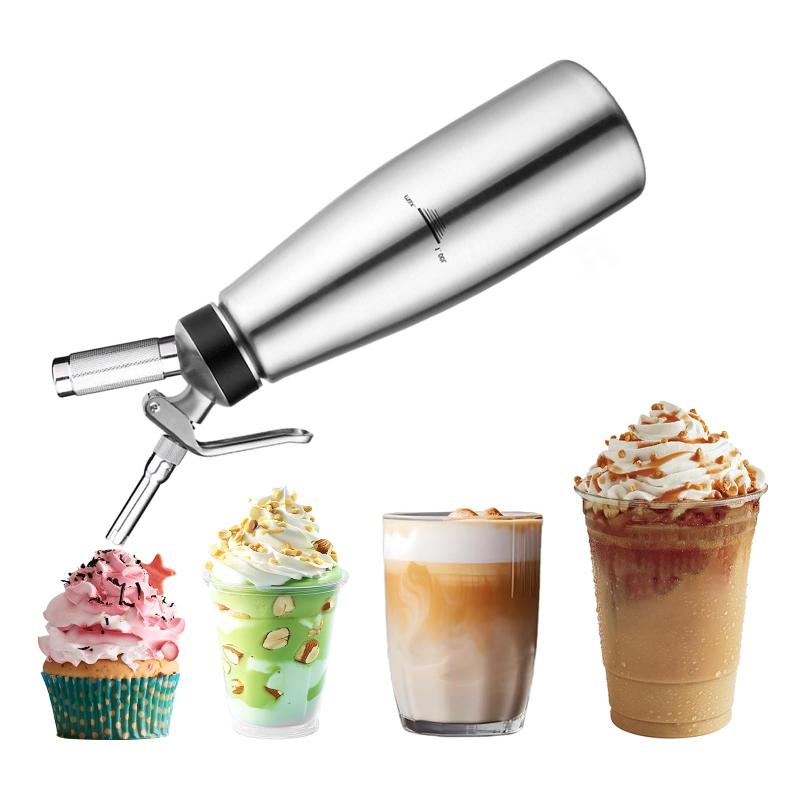 Qoexio エスプーマ ぴかぴか光る輪っか 泡立て器 持ちはこび式 500ml 1000ml 生クリーム 泡立て器 エスプーマ機 ング 乾荒原物の具 ミルクフォーマー 泡立つ性の泡 製造会社 御手手ミキサー お役目用 膳立て器