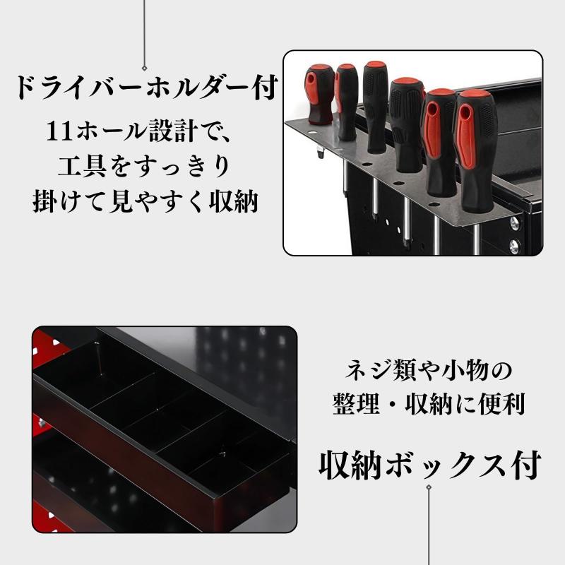 MIMIER ツールワゴン ツールカート キャスター付 3段 耐荷重160KG ハンドル付 フック付き 360度回転 移動 DIY ガレージ 工具ワゴン 工具カート 工具台車 工具収納 業務用|ソファポテト