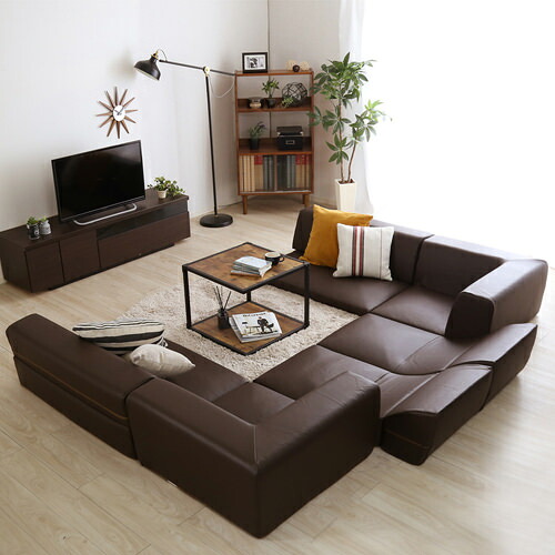 ソファ ソファー コーナーソファセット ブラック ホワイト レッド ブラウン 幅：170cm～179cm 幅：120cm～129cm 奥行き：70cm～79cm 高さ：30cm～39cm ミッドセンチュリー モダン ラグジュアリー レトロ 北欧 無地 完成品 無地 合成皮革 4人掛け以上（201cm ～）｜ソファスタイル 店