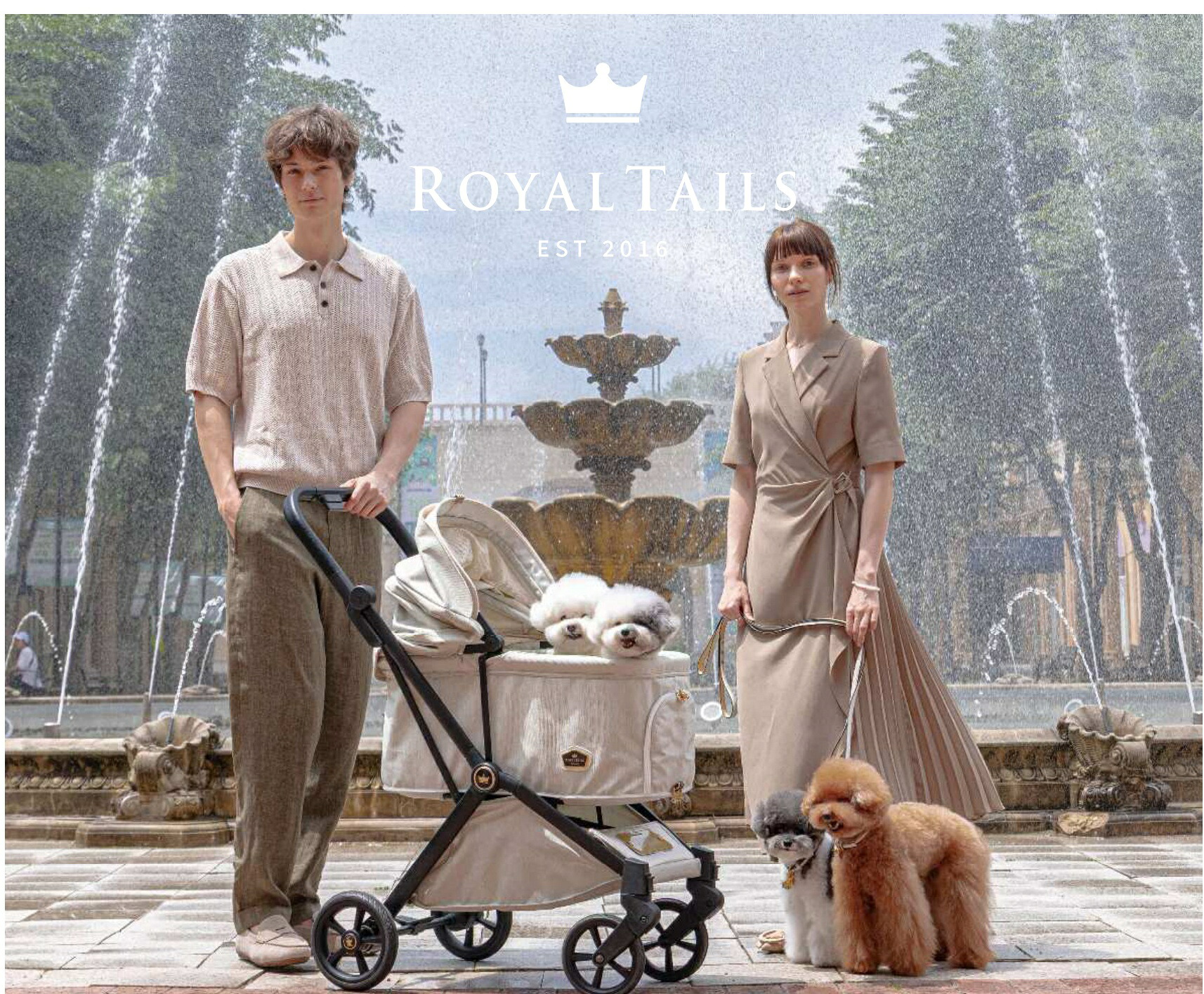 ROYAL TAILS ロイヤルテイルズ GLORIA マックス 750 グロリア 犬用 ペットカート 大型犬 多頭用 折りたたみ 耐荷重40kg リード留め3本 サスペンション ERタイヤ 中型犬 多頭飼い｜ソフィア