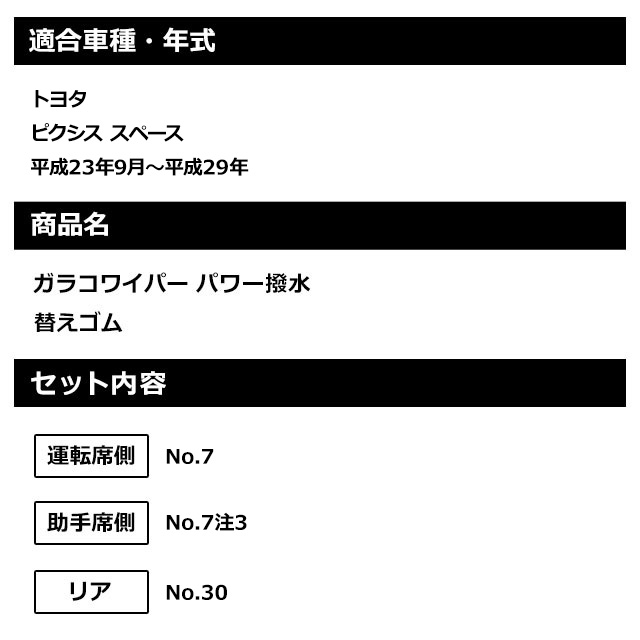 好きに ソフト９９ トヨタ ピクシス スペース 平成23年9月〜平成29年 ガラコワイパーパワー撥水 替えゴム 運転席側 助手席側 リアセット  cue-to-start.com