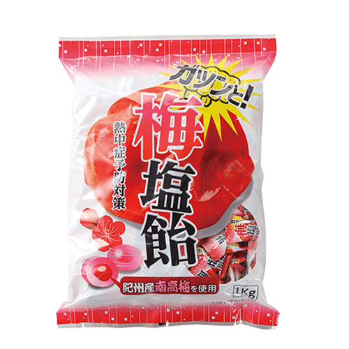 ガツンと！梅塩飴 1ｋｇ 10袋/箱【送料無料】【代引不可】｜総合防災センター　店 14,264円