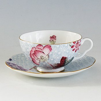 ウェッジウッド ハーレクインコレクション カッコー 紅茶優勝杯\u0026平円盤（青色） Wedgwood 連合王国 洋食器 ブランド名