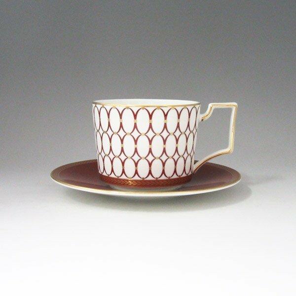 ウェッジウッド 文芸復興赤いこと お茶優勝杯＆平円盤 Wedgwood 連合王国 洋食器 ブランド名