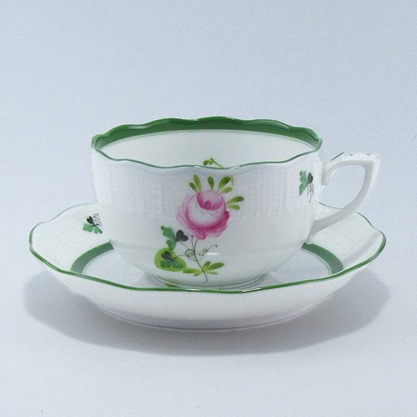 ヘレンド ウィーンのローズ 紅茶優勝杯\u0026平円盤 VRH-0724-0-00 洋食器 お手々絵の具 ハンガリー共和国