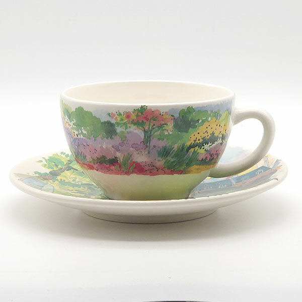 ジアン 光の都市からジヴェルニーへ お茶優勝杯＆平円盤 17382PTH 洋食器 フランス共和国 ボタニカル