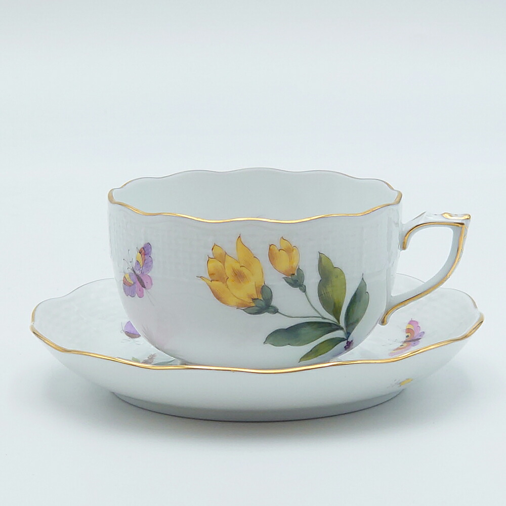 ヘレンド フルーツシャンティ 紅茶優勝杯\u0026平円盤 FRC-0724-0-00 洋食器 ハンガリー共和国 お手々絵の具