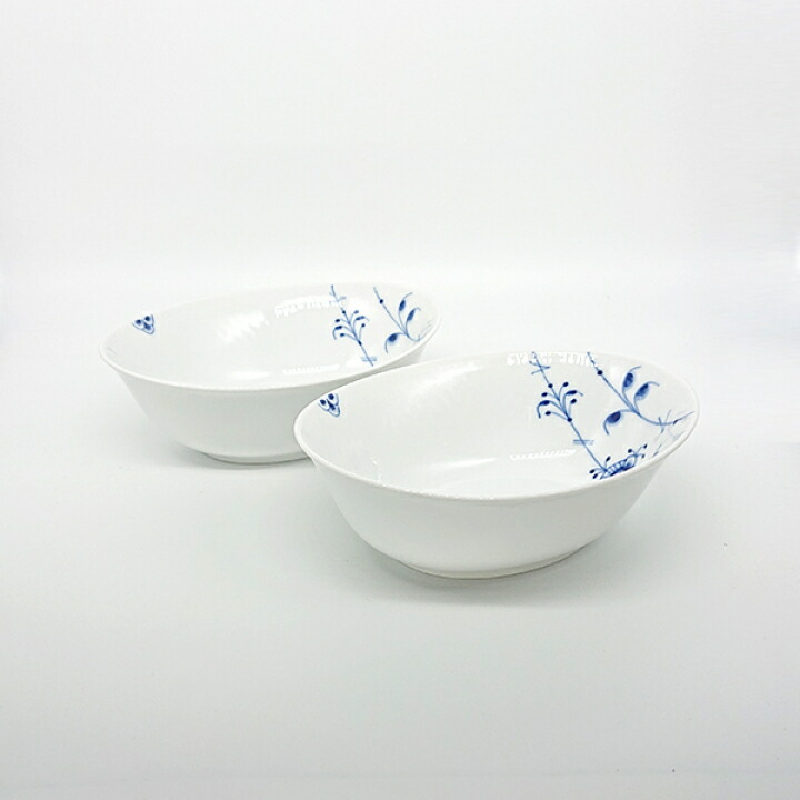未使用✨ロイヤルコペンハーゲン ブルーパルメッテ オーバルボウル 15cm2枚② ブルーパルメッテ オーバルボウル ペア 15cm|ロイヤル コペンハーゲン