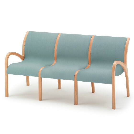 楽天市場】ロビーチェア ソファ 4連中間肘付チェア 木製脚タイプ