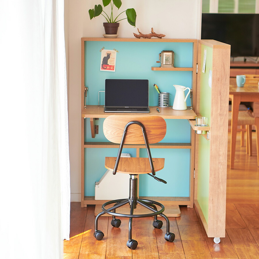 デスク 開閉 式 折り畳み 扉型 ライティングデスク 省スペース