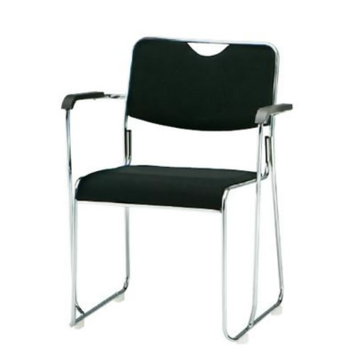 【楽天市場】TOKIO 会議椅子 4脚セット ミーティングチェア 椅子 会議用イス 会議用チェア メッキ脚 肘付 布張り FSC-25MAF