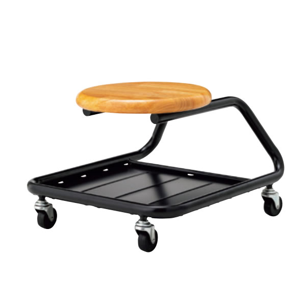 楽天市場 低床 作業椅子 低作業用チェア 低い作業用イス 棚付き 椅子 座高300mm キャスター付き ゴム集成材座 Tac M30t オフィスチェアー専門館