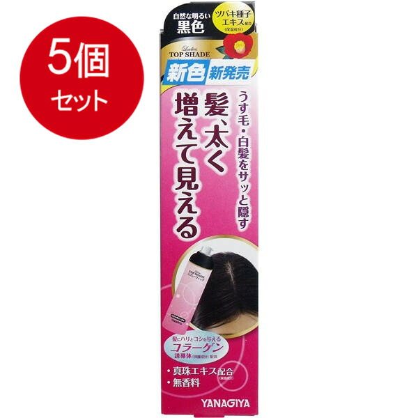 5個まとめ買い 柳屋本店 レディーストップシェード スプレーウィッグ 自然な明るい黒色 100g送料無料 ×5個セット 化粧品 毛染め