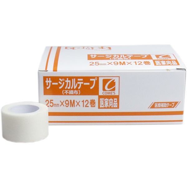 最大50%OFFクーポン コメス 医家向品 サージカルテープ 不織布タイプ 25mm×9M×12巻 qdtek.vn