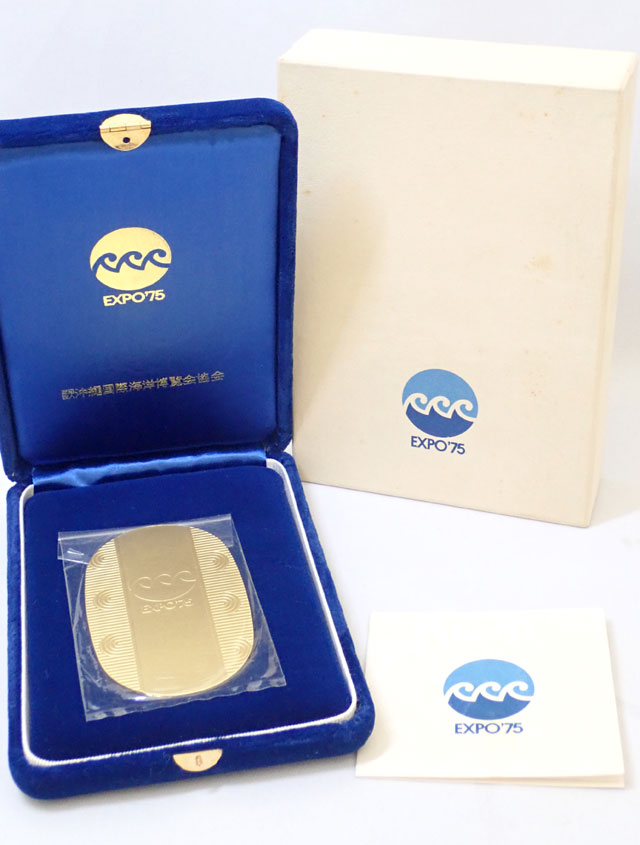 K24 純金 沖縄国際外海博覧典儀 正式に小判鋳型褒章 Expo 75 小判 メダル 90 中古 小判 純金 沖縄国際海洋博覧会 Sobdibe Avocat Com