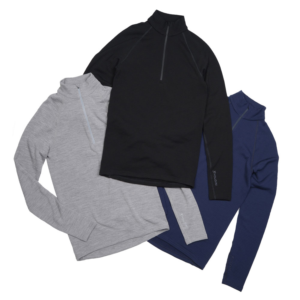 HOUDINI - M's Desoli Thermal Half Zip [ フーディニ メンズ デソリ サーマル ハーフジップ トップス メリノウール L/S 長袖 ミッドレイヤー Men's ]