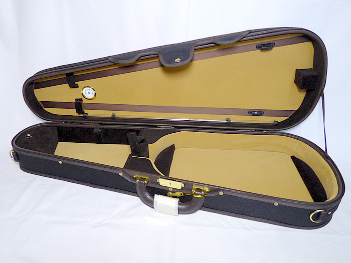 16.5-17インチ用 ビオラケース (ヴィオラケース) シェイプタイプ ブラック Deluxe Shaped Viola Case 16.5-17inch｜底値楽器屋