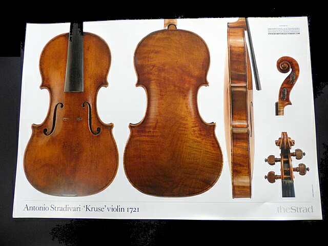 Antonio Stradivari 'Kruse’ violin 1721 (バイオリン ポスター)