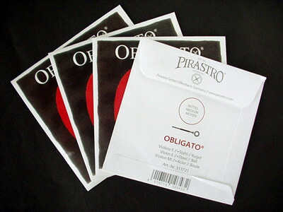 【最短翌日発送】バイオリン弦 オブリガート E線スチール/D線シルバー セット ピラストロ PIRASTRO OBLIGATO Violin E-Steel/D-Silver #4115 set|底値楽器屋