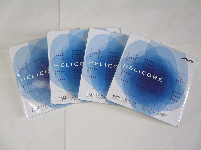 コントラバス弦set ヘリコア・ピチカート D'Addario Bass Helicore Pizzicato Medium Tension