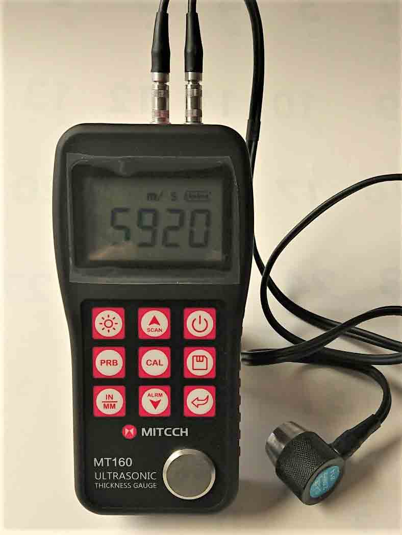 【貨物輸送無料】超音波厚さ計MT-160-鋳込み用2MHzプローブを仕掛ける(標準尺度プローブなし)