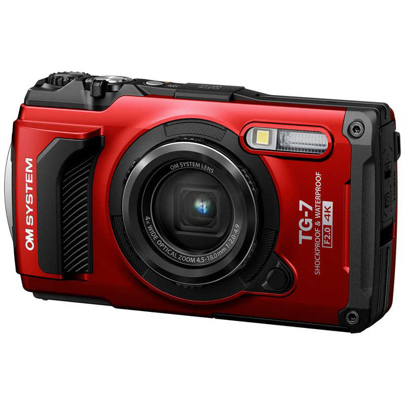OM SYSTEM オーエムシステム コンパクトデジタルカメラ Tough TG-7 TG7RED [レッド]【ラッピング対応可】 R-LOGI