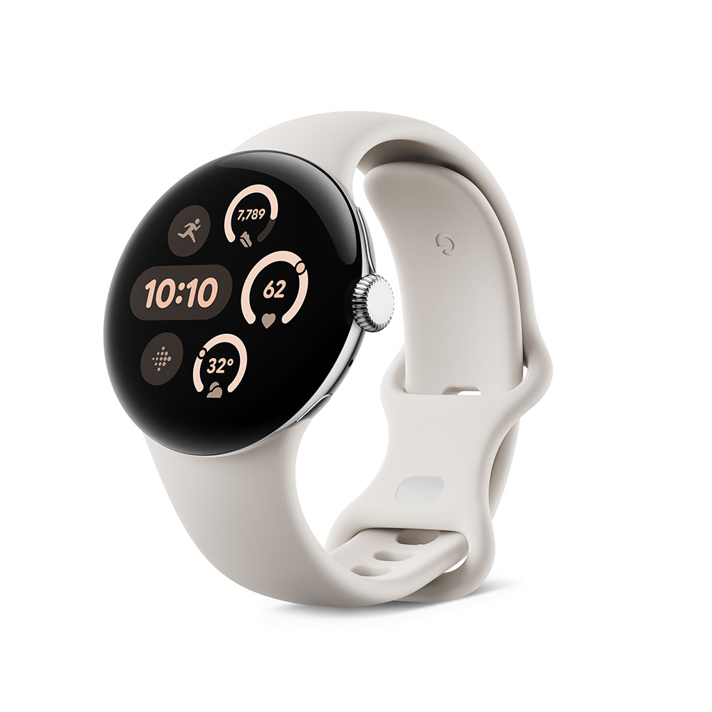 Google Pixel Watch 3 Wi-Fiひな形 41粍 GA05735-US [Polished Silver 軽銀容れもの/Porcelain 活動的 ダンス楽隊][ラッピング可] R-LOGI