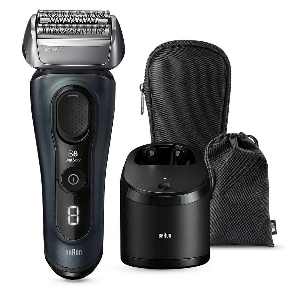 BRAUN ブラウン メンズシェーバー 電気シェーバー 3枚刃 自動洗浄器付 Series8 シリーズ8 8563cc-V グレー[ラッピング可]