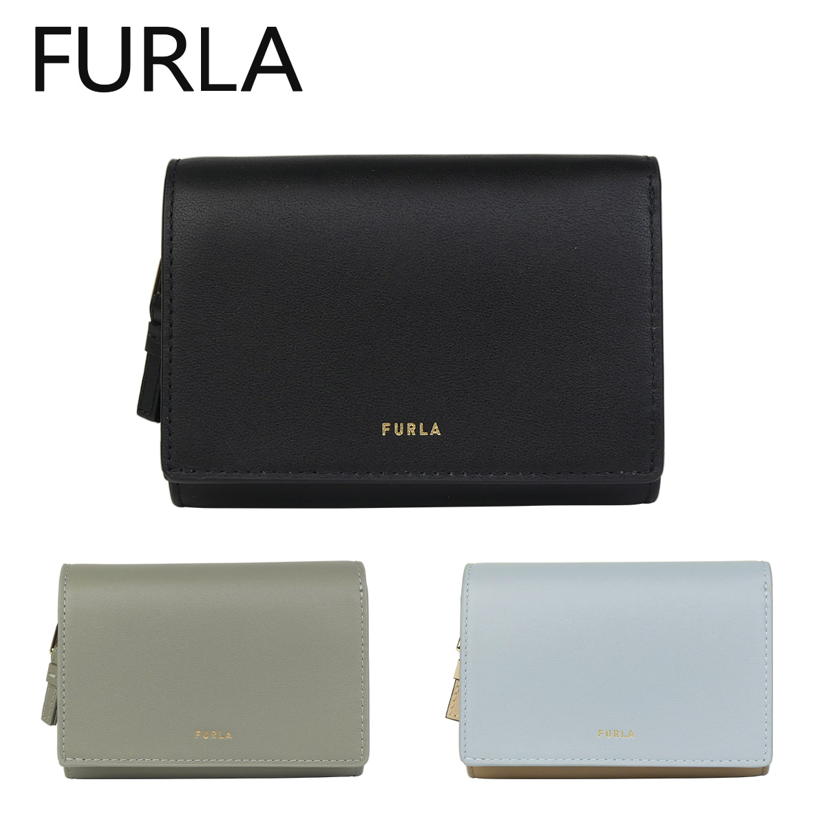 【関税込】FURLA Nuvola コンパクト財布 M コンパクト財布 M NUVOLA+BALLERINA i+GREIGE Furla Nuvola