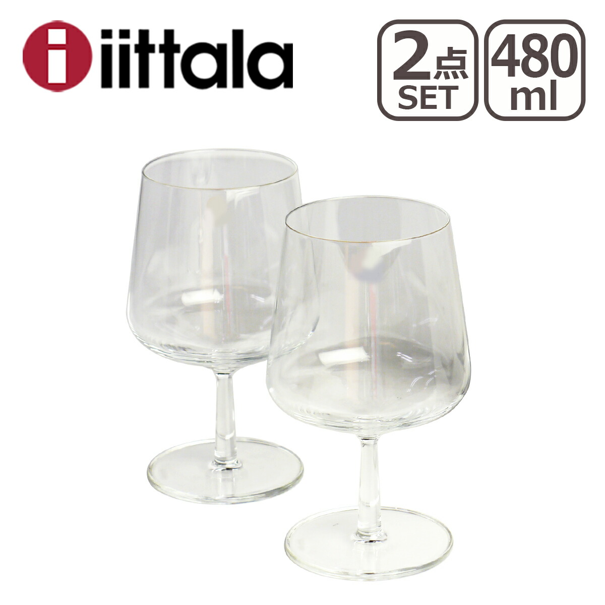 【ポイント5倍 4/14 20時-】iittala イッタラ Essence（エッセンス）ビアグラス 480ml クリア 2個セット ギフト・のし可