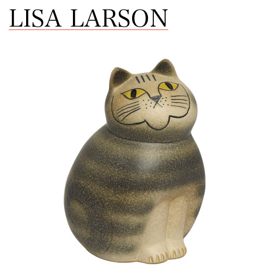 リサラーソン 猫 ねこ 置物 キャット ミア ミディアム（中） グレー 動物 LisaLarson（Lisa Larson）Mia Cat（Cats Mia）Midi 1150202 ネコ・陶器・北欧・オブジェ｜and そらいろ