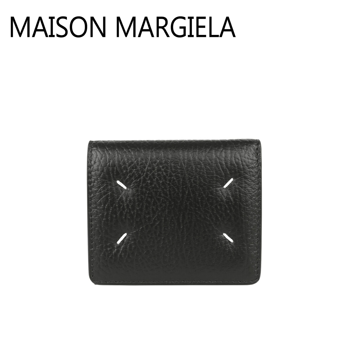 マルジェラ 二つ折り財布　ブラック MAISON MARGIELA ライン11 二つ折り財布 SA3UI0007P4745T8013