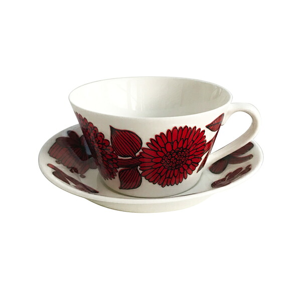 グスタフスベリ RED ASTER 495-08/3 お茶優勝杯\u0026平円盤 GUSTAVSBERG