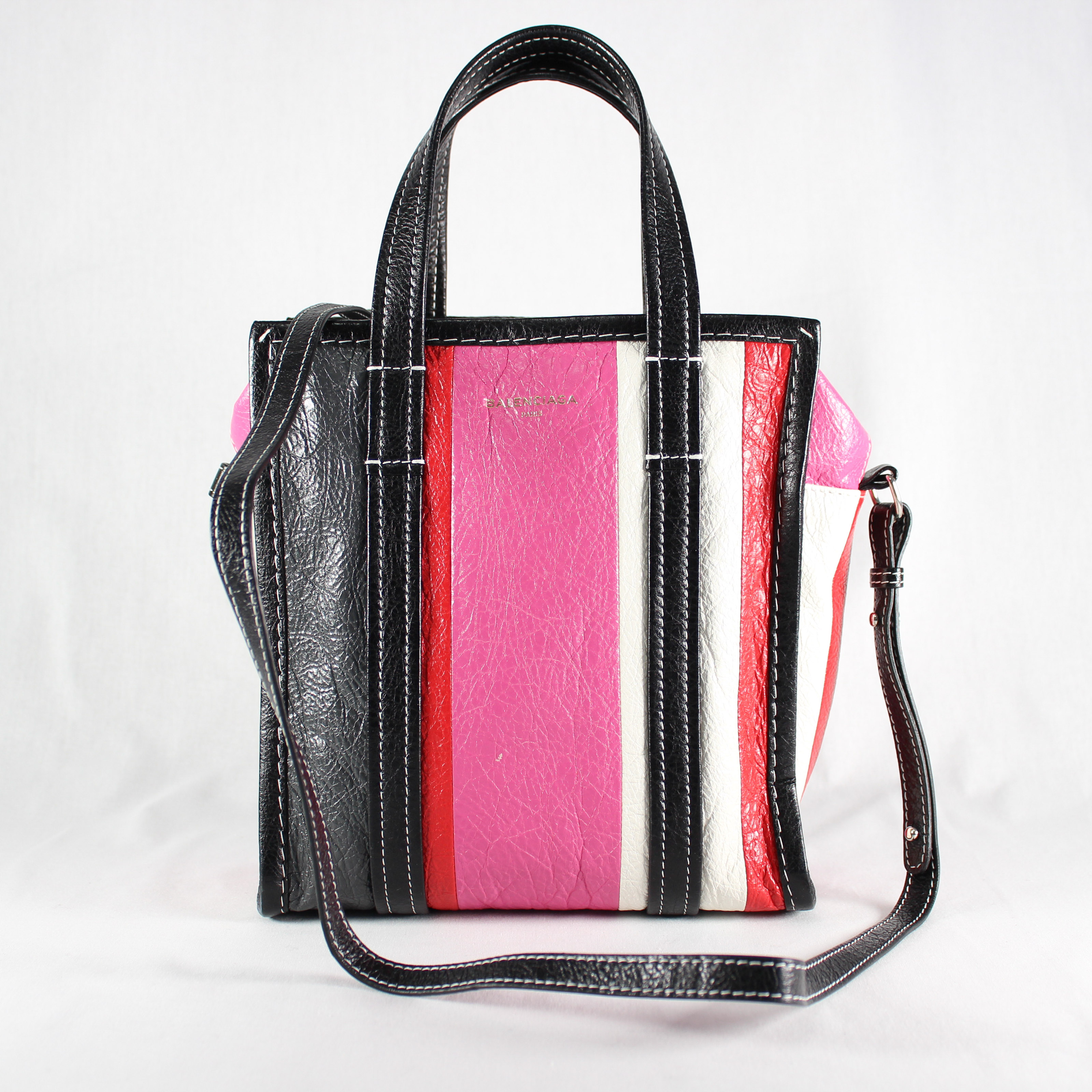 【中古】 BALENCIAGA バレンシアガ バザール ショッパー XS ショルダーバッグ ピンク レディース 452458 良品|Solea