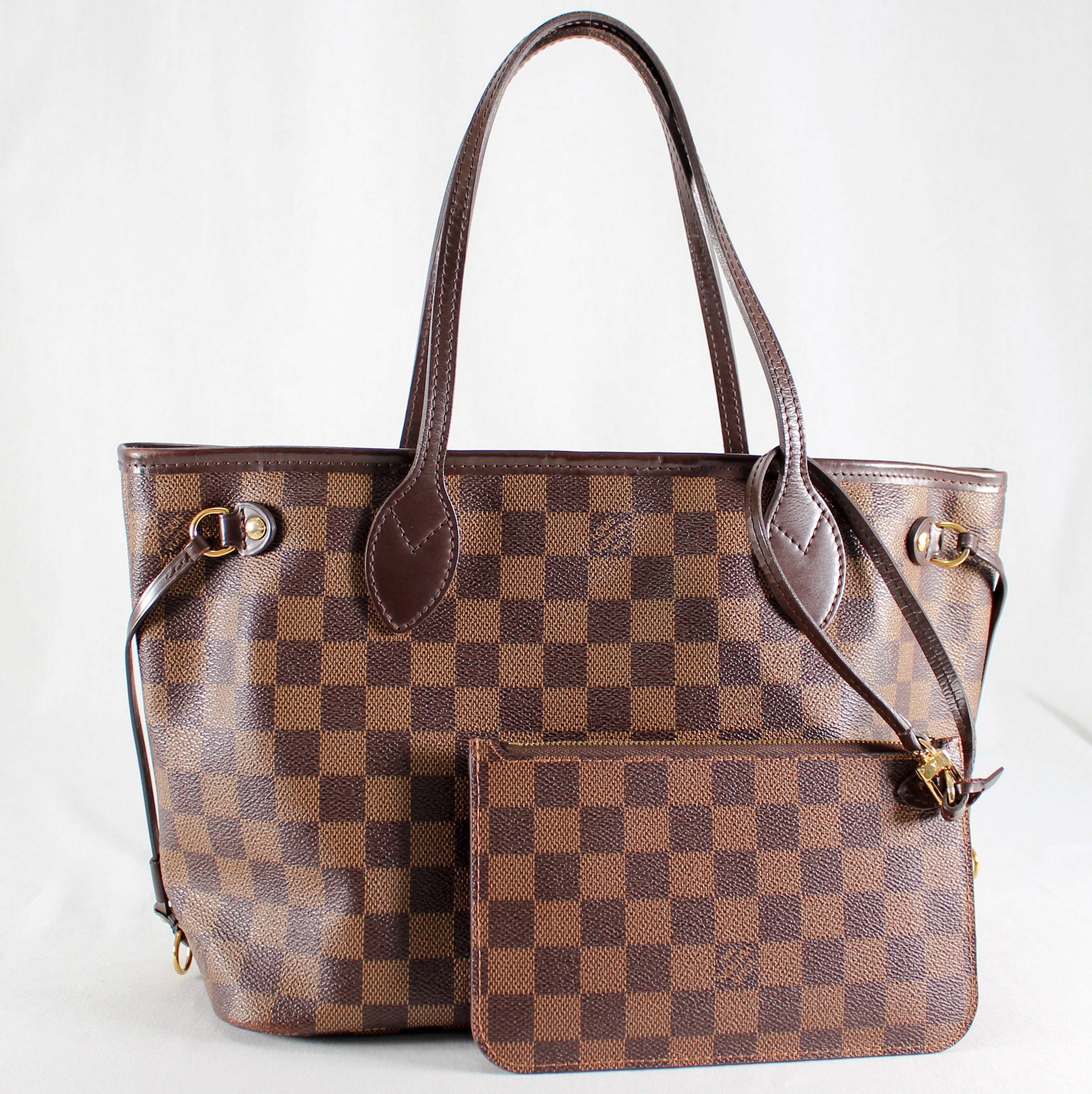 【6/30まで制限事項！尖んがり7倍】【中古】 Louis Vuitton ルイヴィトン ダミエ ネヴァーフル PM トートバッグ N41359 美品