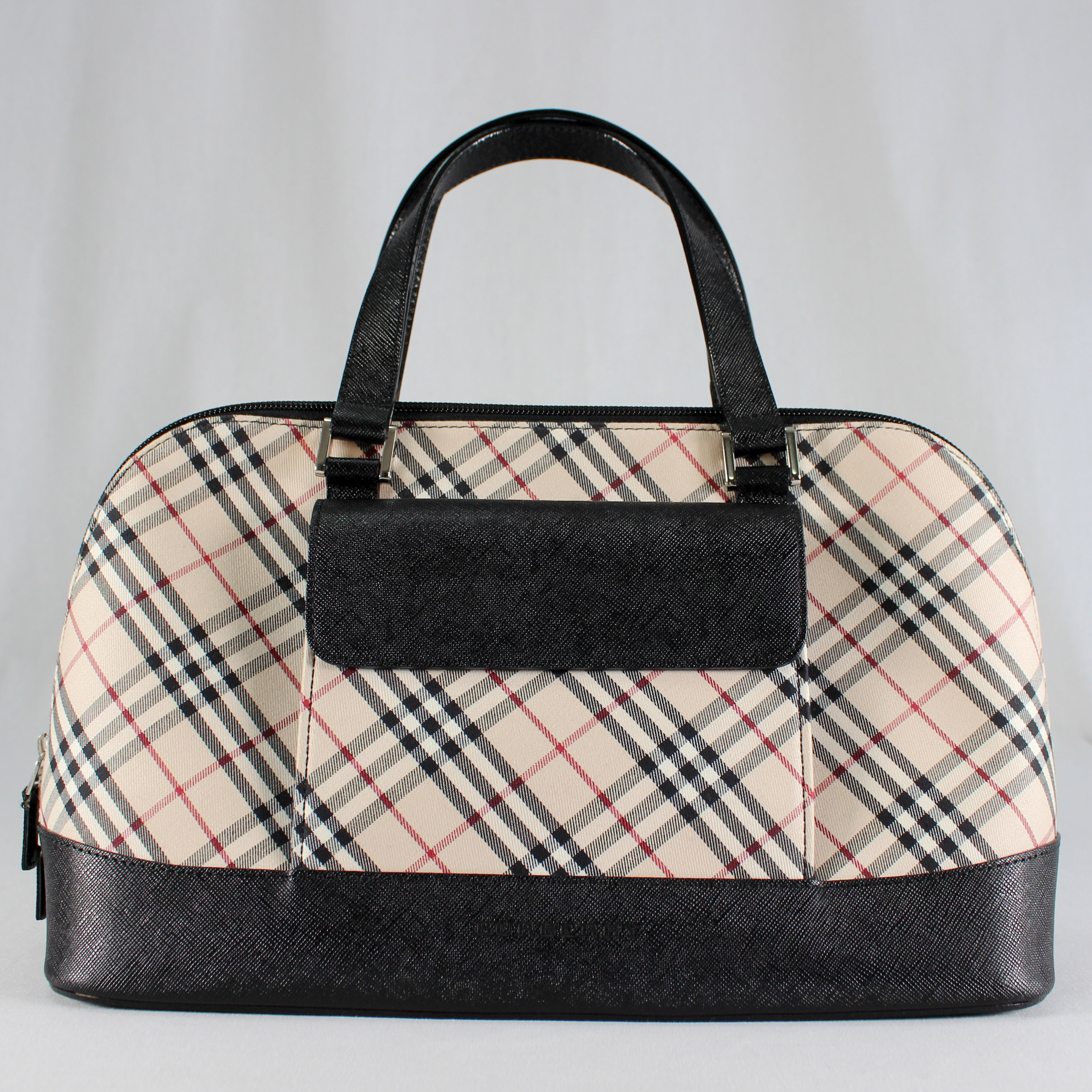 【中古】 BURBERRY バーバリー ノバチェック ハンドバック 黒いこと レディース 極美品