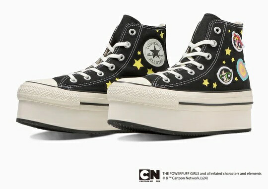 【SALE】【CONVERSE】5SE183 ALL STAR CHUNKYLINE HI / THE POWERPUFF GIRLS BLACK コンバース オールスター チャンキーライン パワーパフ ガールズ ブラック スニーカー ハイカット パワパフ 大人靴 シューズ カジュアル コラボ 7,770円