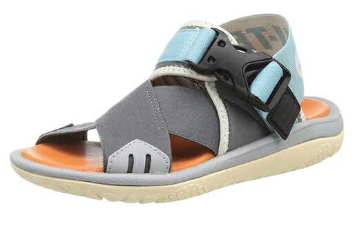 【SALE】【HI-TEC】HT SD006 GRAY/ICE/ORANGE KAWAZ FLEX LITE ハイテック グレー/アイス/オレンジ カワズ フレックス サンダル 大人靴 メンズ レディース画像
