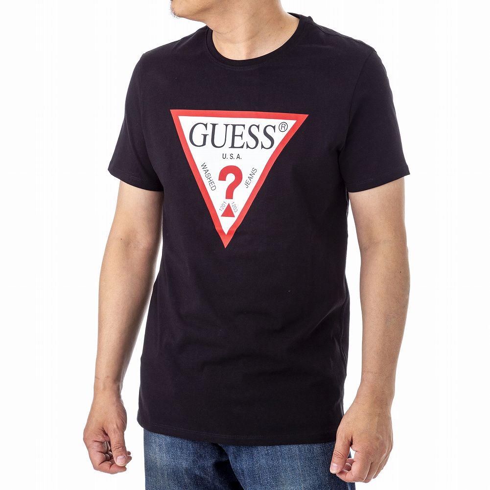 楽天市場 Guess Tシャツ ブランド Original Logo Tee M0gi71 I3z00 Jblk クルーネック トライアングルロゴ 半袖 メンズ ブラック ゲス メール便 単品ネコポス可 Select Soleil