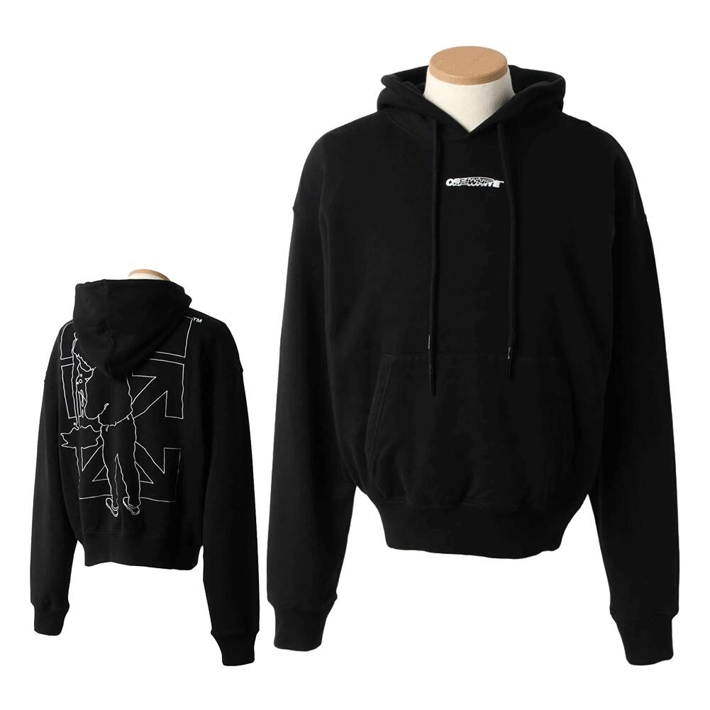 VIP買付★OFF-WHITE ロゴ スウェットパーカー フーディ off white OFF-WHITE オフホワイト ロゴ パーカー フーディー