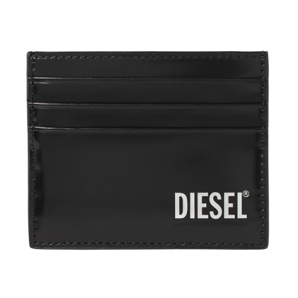ディーゼル DIESEL カードケース クロコ レザー ブラック ロゴ 名刺入れ ディーゼル DIESEL カードケース クロコ レザー ブラック ロ