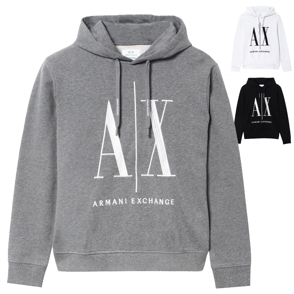 良品 EMPORIO ARMANI ビッグロゴ パーカー フーディ XL グレー 良品 EMPORIO ARMANI ビッグロゴ パーカー フーディ XL グレー